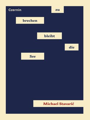 cover image of zu brechen bleibt die See